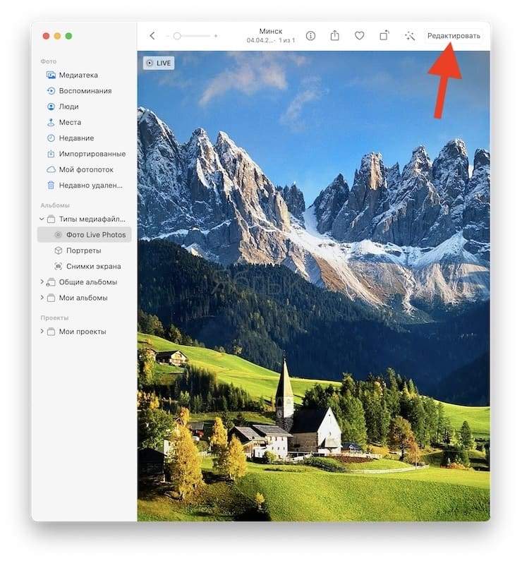 photos turn on live photo for mac